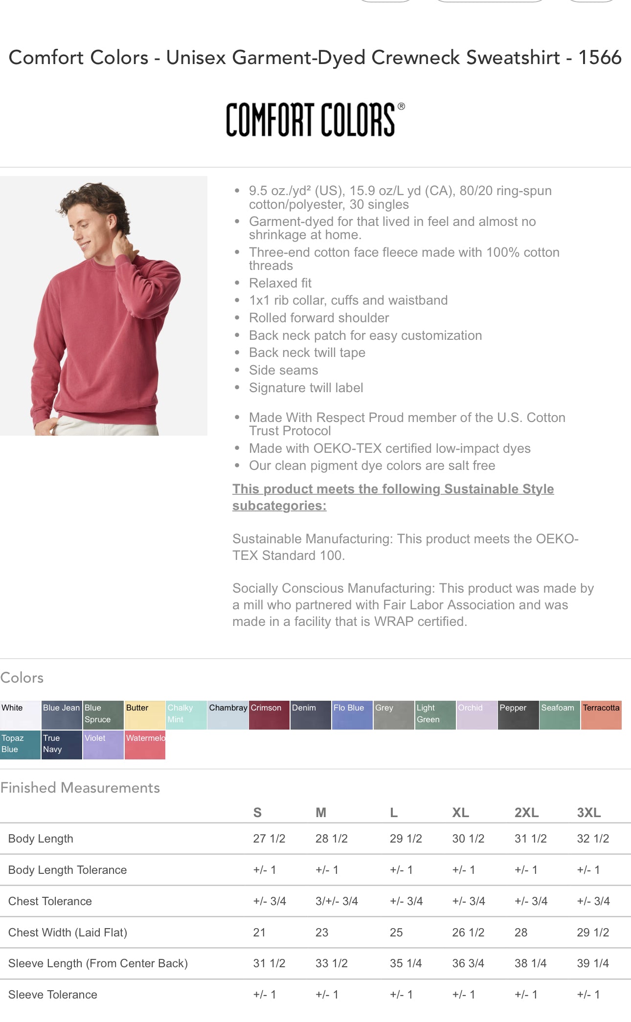 Comfort colors mascot embroidery