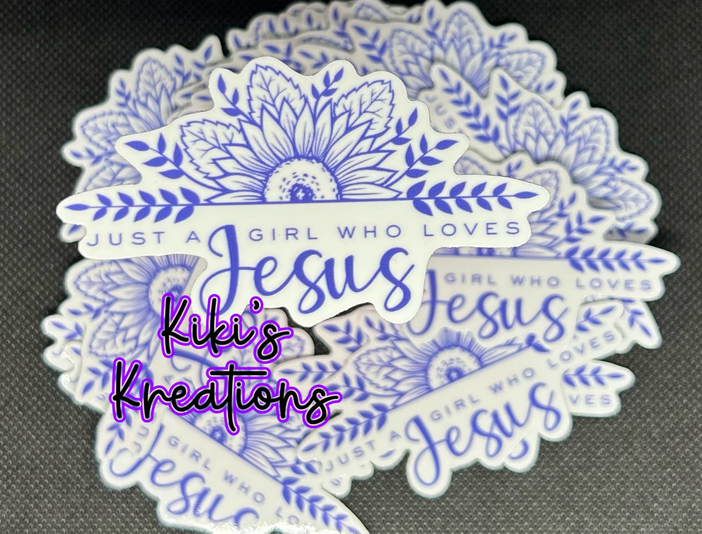 Just a Girl Who Loves Jesus Sticker