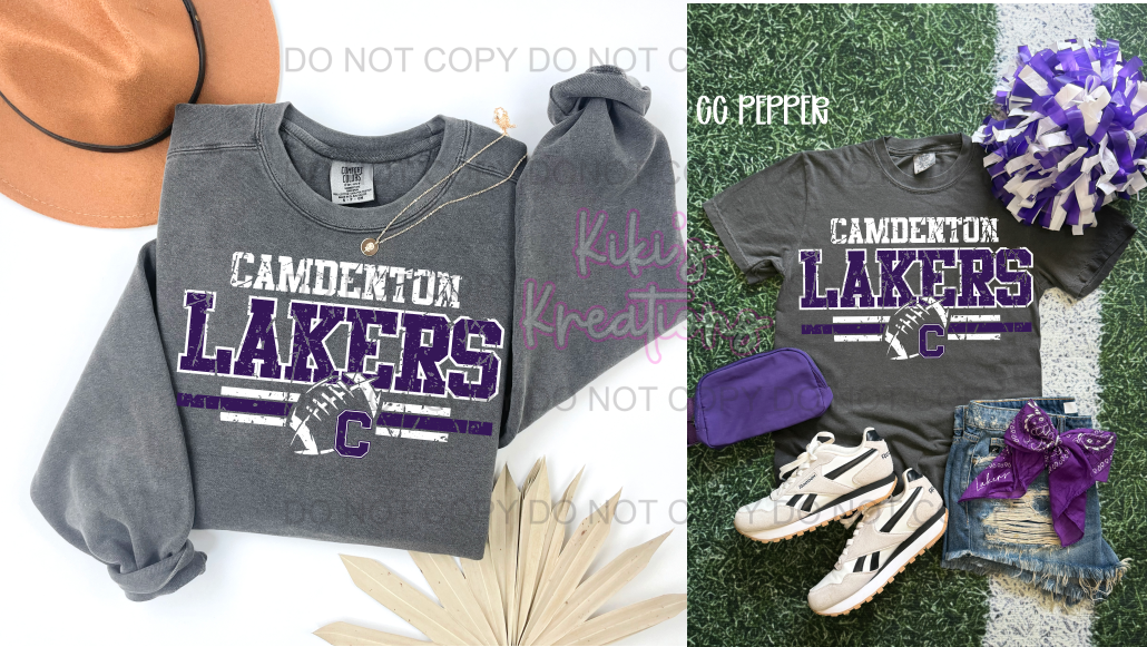 DISTRESSED CAMDENTON LAKERS FOOTBALL