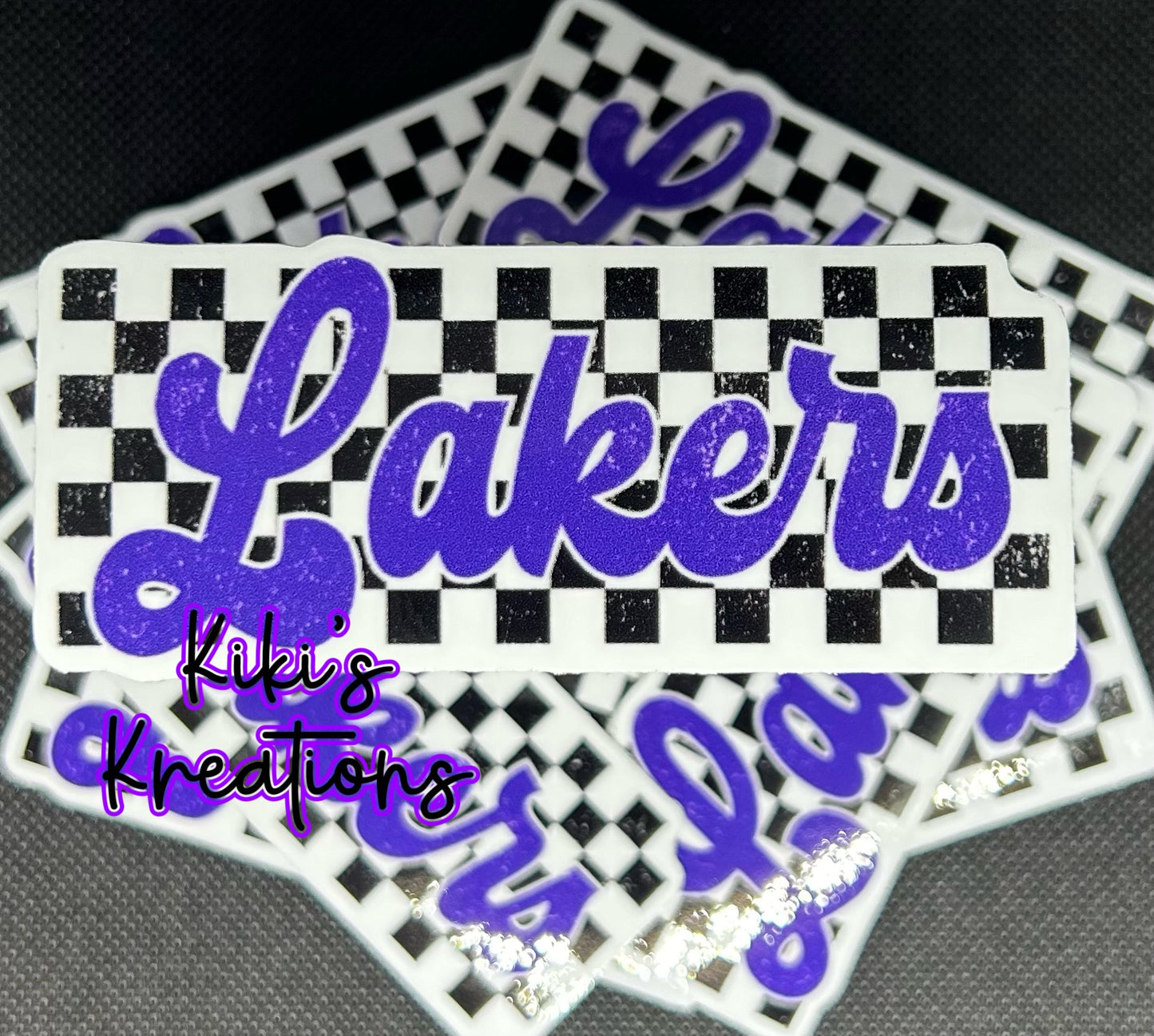 Checkered Lakers Sticker
