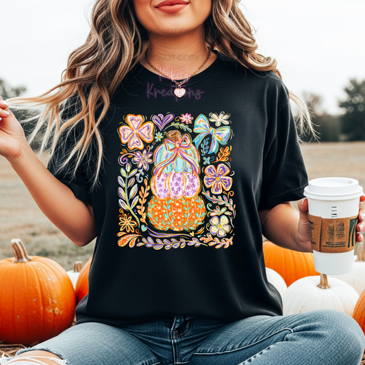 FLORAL FALL PUMPKIN