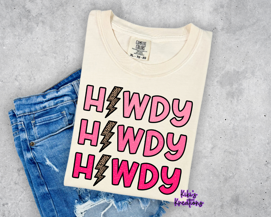 STACKED HOWDY LIGHTNING BOLT