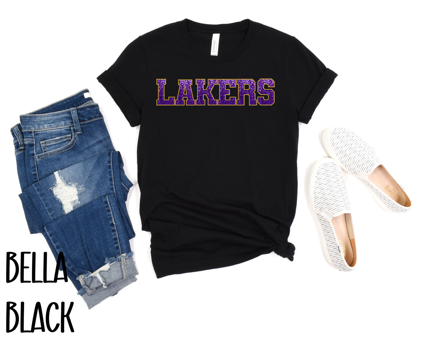 LAKERS FAUX SEQUINS