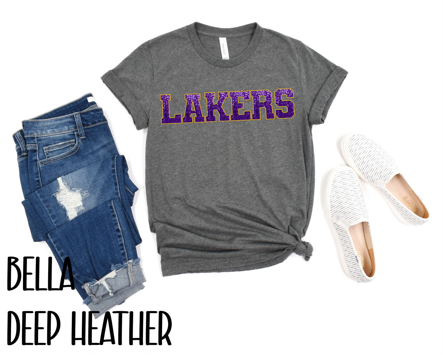 LAKERS FAUX SEQUINS