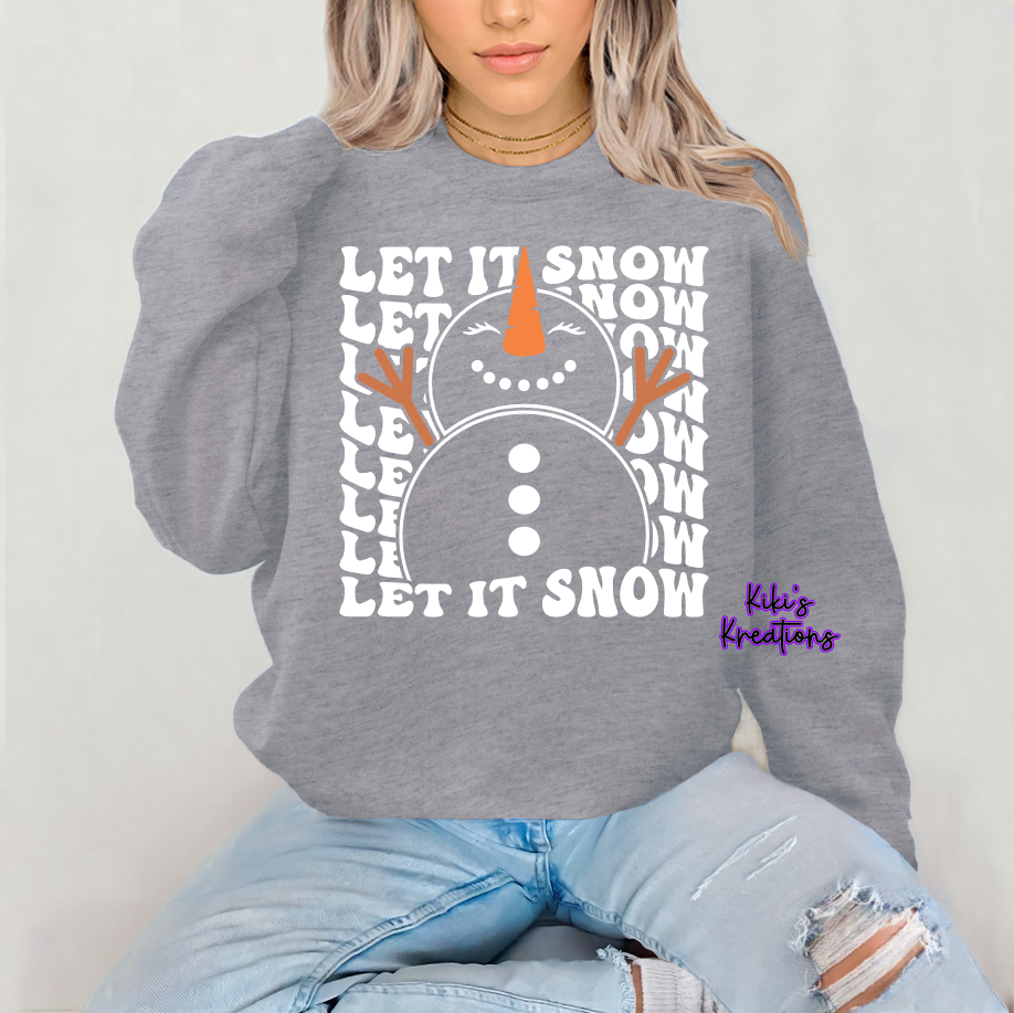 LET IT SNOW STACKED SNOWMAN