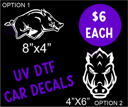 LAKERS HOG UV DTF CAR DECAL
