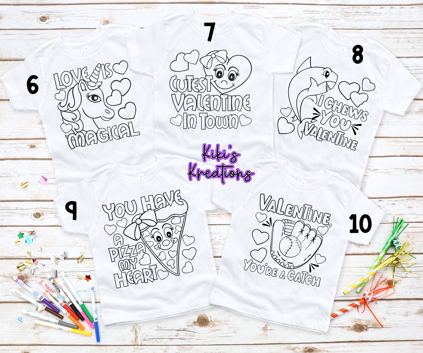 VALENTINE COLORING ME TEE