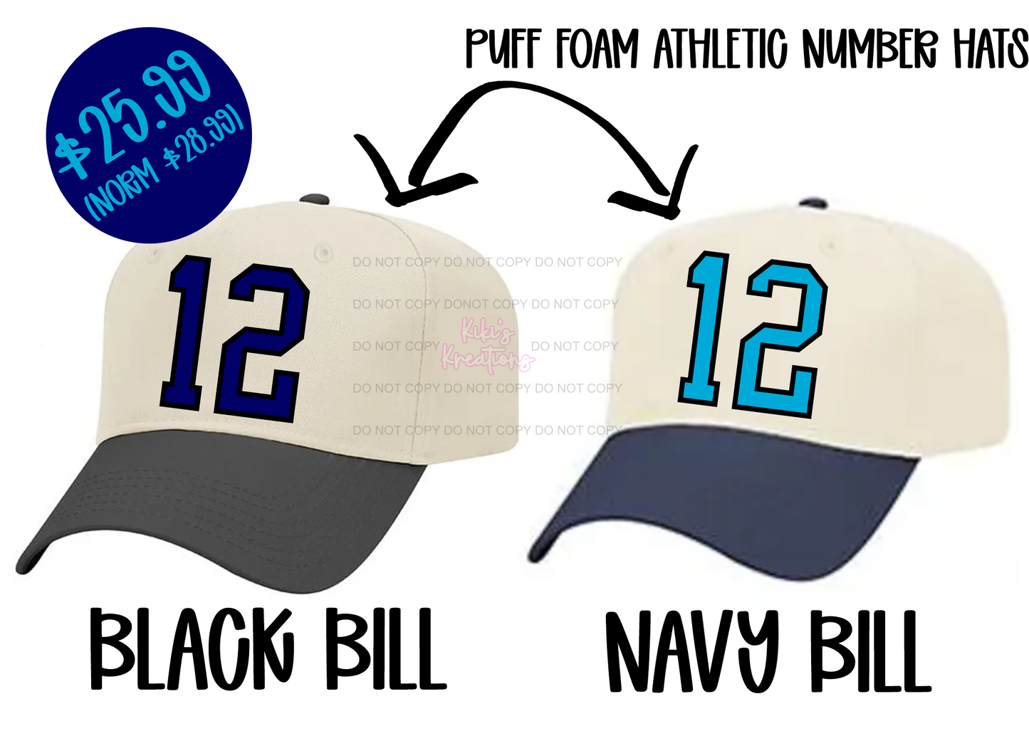 PUFF EMBROIDERED BLUECAT NUMBERS