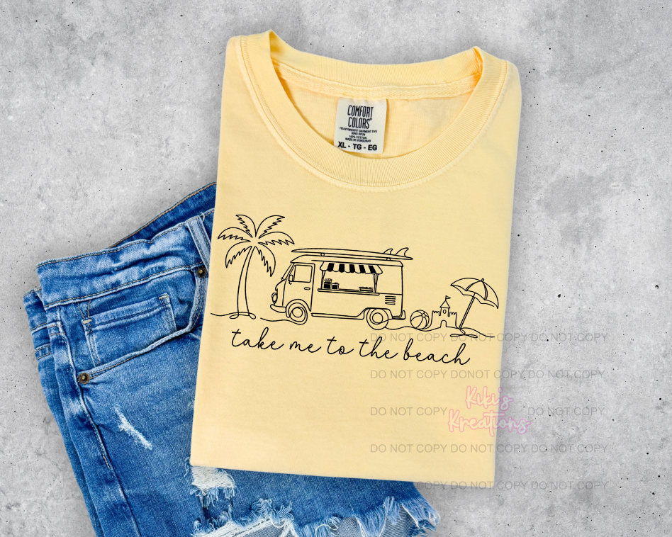 TAKE ME TO THE BEACH LINE ART