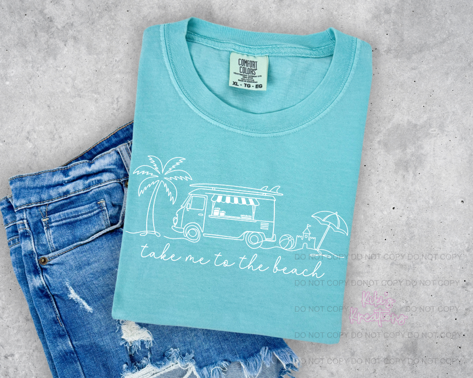 TAKE ME TO THE BEACH LINE ART
