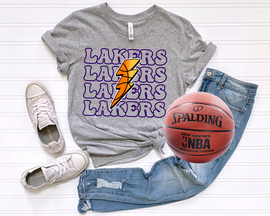 LAKERS BASKETBALL LIGHTNING BOLT