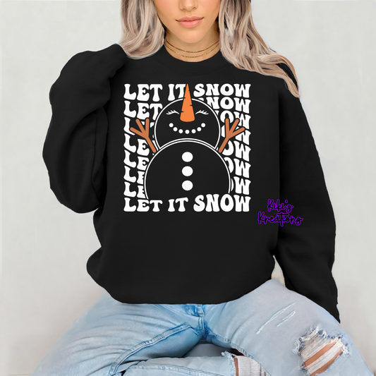 LET IT SNOW STACKED SNOWMAN