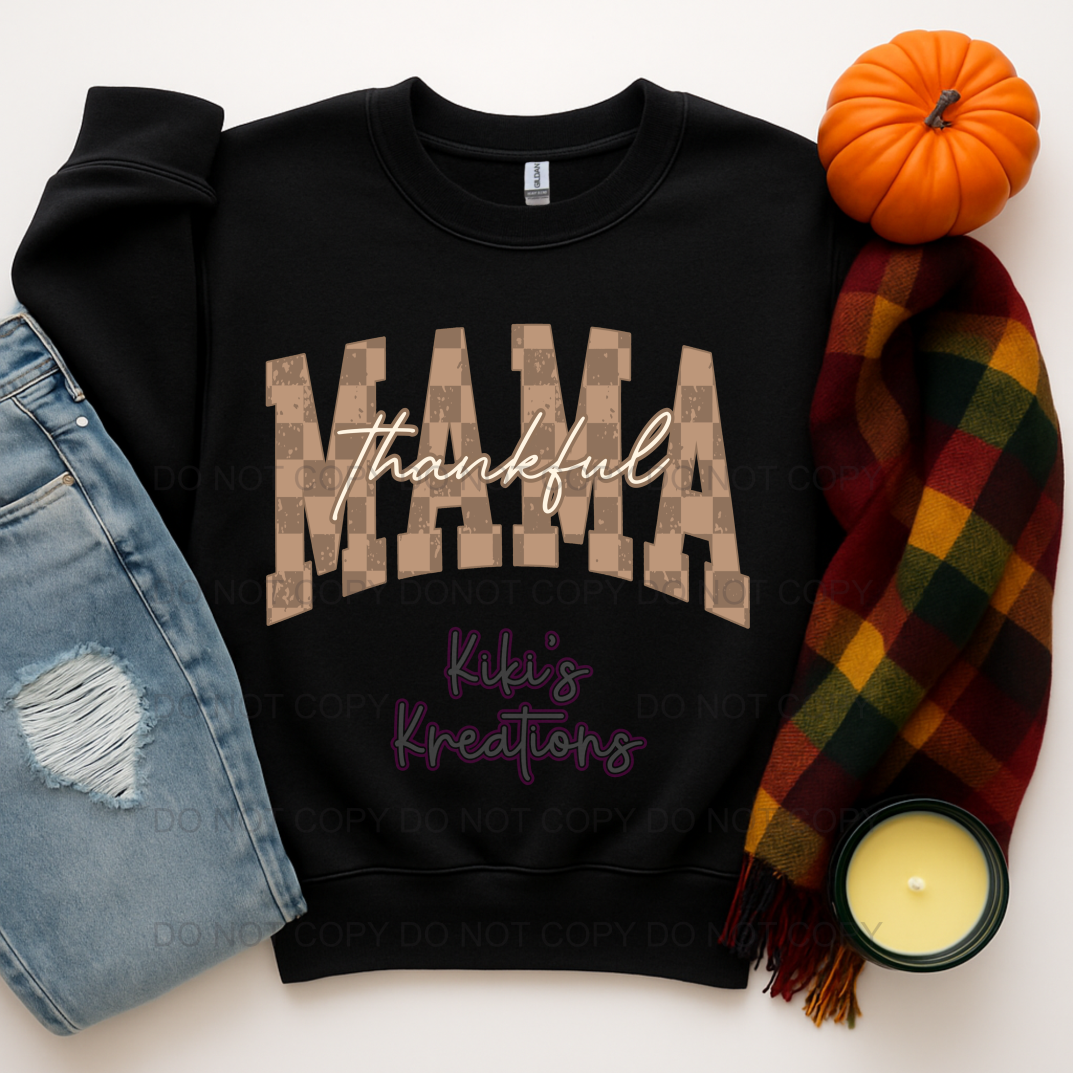 CHECKERED THANFUL MAMA
