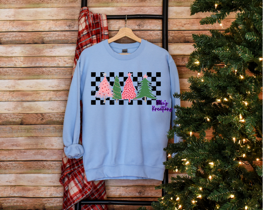 CHECKERED CHRISTMAS TREES