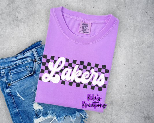 CHECKERED RETRO LAKERS