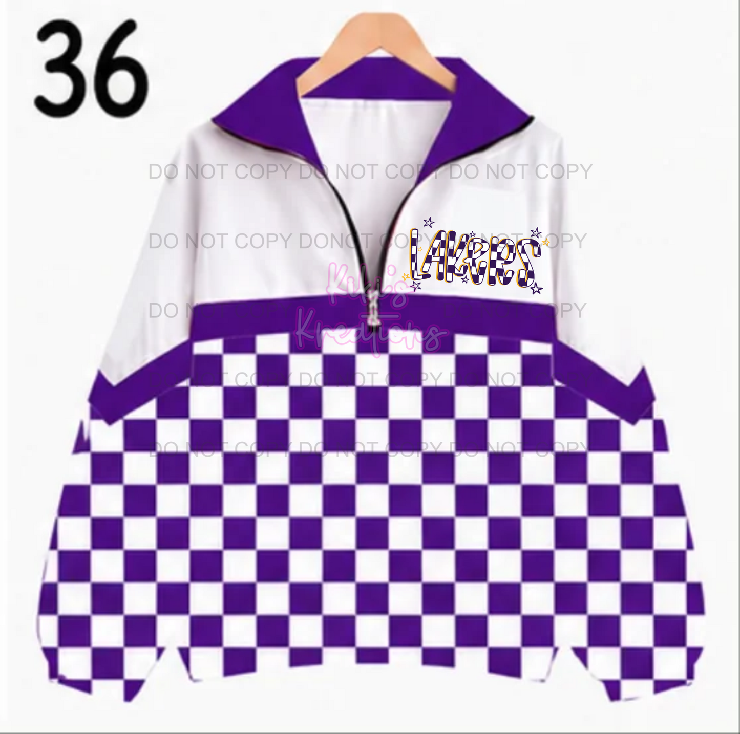 PRE-ORDER QUARTER ZIP CHECKERED WINDBREAKER